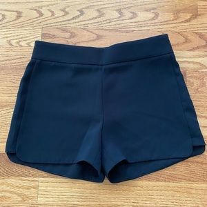 J Crew Factory Black Side Zip Shorts Size 0